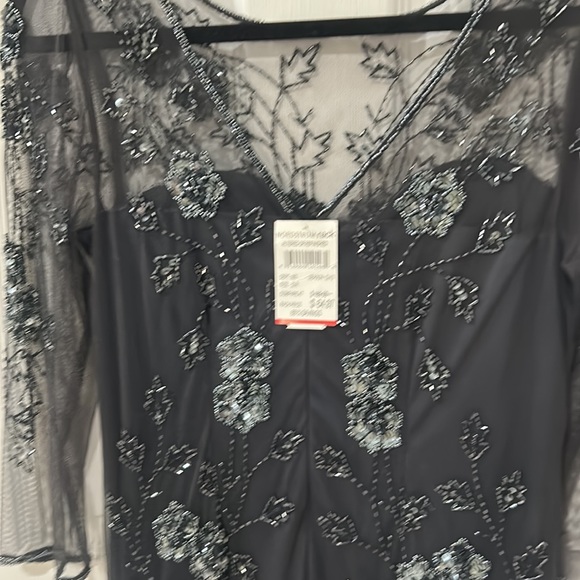 Simply Stunning Sequined Cocktail Dress NWT Black/Gunmetal - Picture 5 of 6